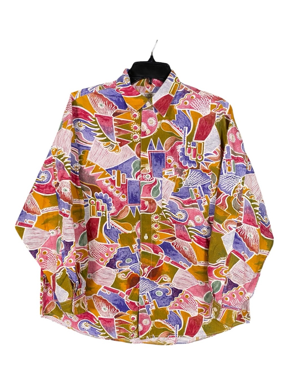 Vintage 80s/90s Guess by Georges Marciano Graphic Button-Down Long Sleeve Shirt